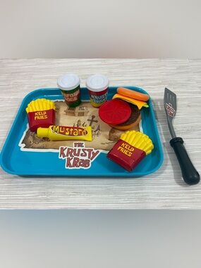 SPONGEBOB SQUAREPANTS ✨ the krusty krab Kids Play Meal Set good condition